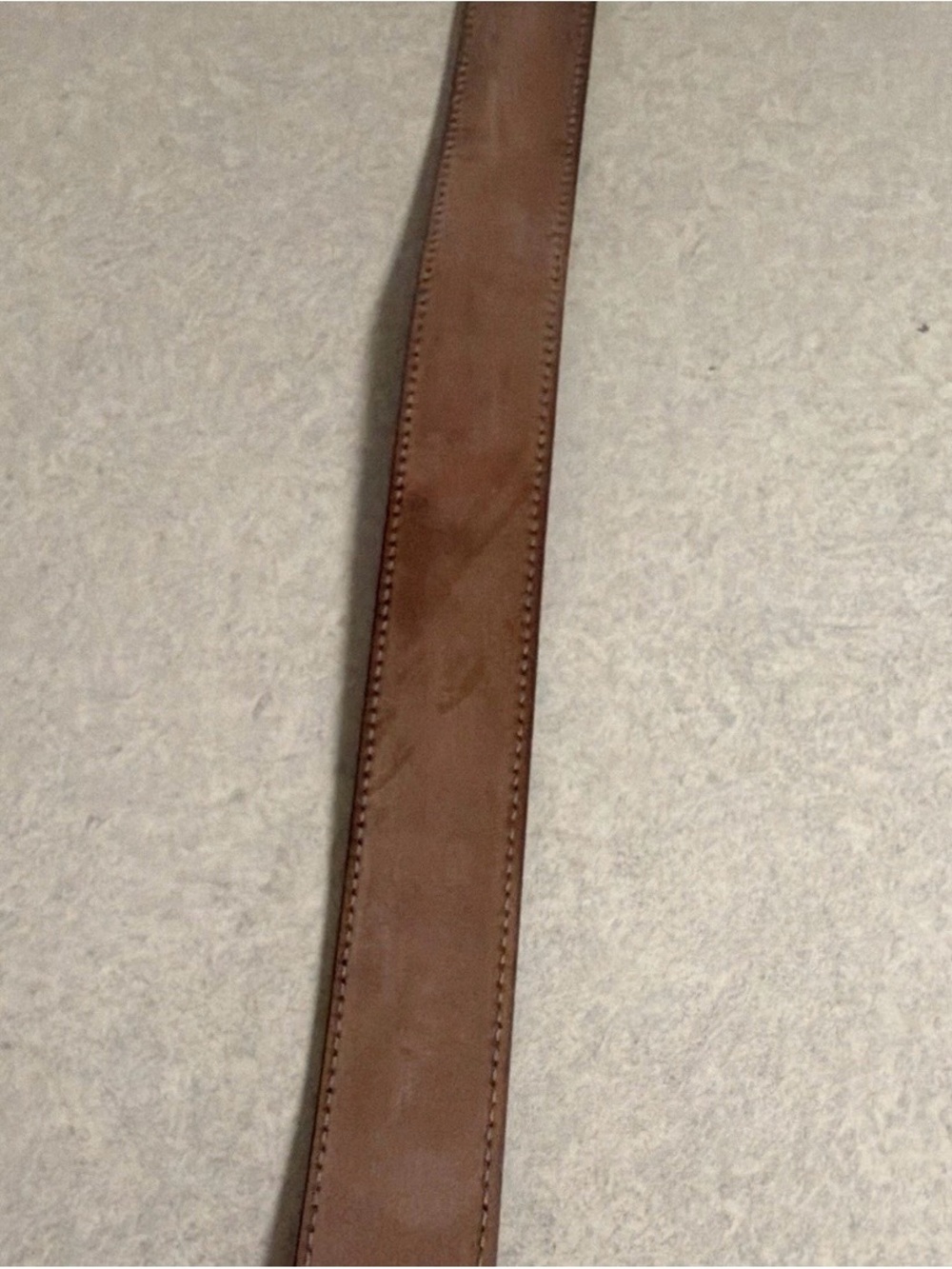 Gucci Brown Leather Belt with Crystal-Embellished Round Buckle - Picture 4 of 5